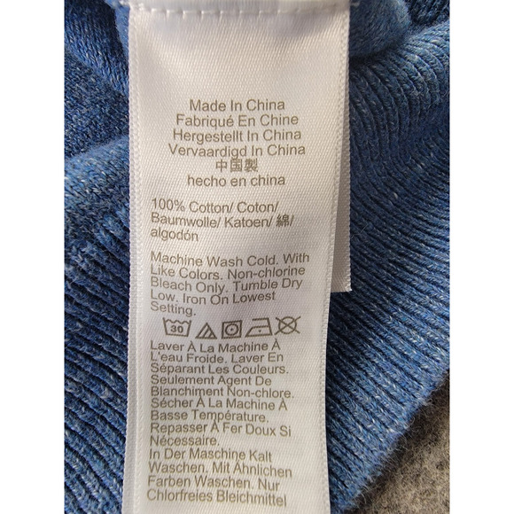 J Crew Factory Sweater Mens XL Blue Knit Crew Neck Pullover Casual Classic - Picture 3 of 8